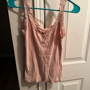 SOLD: Abercrombie & Fitch Women's Pink Vintage Y2K Lace Cami Tank Size XS